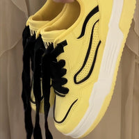 Damen Modische Sneakers mit flexiblem Design und robustem Profil – Gelb