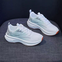Damen Lauf-Sneakers mit atmungsaktivem Obermaterial und stoßdämpfender Sohle – Grün