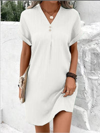 Nathalie - Elegantes Sommerkleid – Weiß