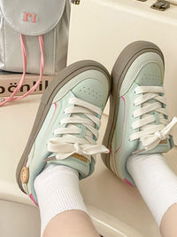 Damen Modische Sneakers mit atmungsaktiver Obermaterialstruktur und bequemem Dämpfungssystem – Hellgrün