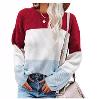 DAMES PULLOVER MIT LATERNENÄRMELN | ELEGANTER, BEQUEMER STIL – Rot
