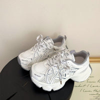 Damen Sportliche Casual Sneakers mit atmungsaktivem Obermaterial und dämpfender Sohle – Weiß