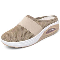 Colette - Gepolsterte Clogs zum Hineinschlüpfen – Khaki
