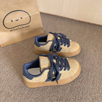 Damen modische Sneakers mit atmungsaktivem Obermaterial und stoßdämpfender Sohle – Camel
