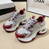Damen Sportliche Sneaker mit atmungsaktiver Optimierung und modischem Design – Rot