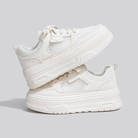 Damen Komfortable Chunky Sneakers mit atmungsaktiver Mesh-Oberfläche und gepolsterter Sohle – Weiß