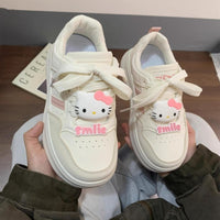 Damen Modische Sneakers mit charakteristischem Hello Kitty Design – Rosa