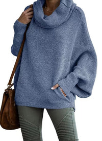 Damen PULLOVER MIT HOHEM KRAGEN | MODISCHER KOMFORT GARANTIERT – Blau