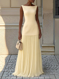 Malwina | Elegantes Maxi Kleid – Gelb