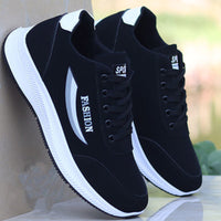 Damen Sportliche Sneakers mit rutschfester Laufsohle und atmungsaktivem Obermaterial – Schwarzweiß