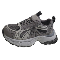 Damen Sportliche Atmungsaktive Sneakers mit gepolsterter Sohle und rutschfester Außensohle – Anthrazit