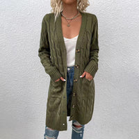 DamenMODE CARDIGAN PULLOVER | MODERNER STIL, KOMFORTABEL, VIELSEITIG – Oliv