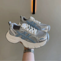 Damen Sportliche Sneaker mit atmungsaktivem Mesh-Obermaterial und rutschfester Sohle – Blau