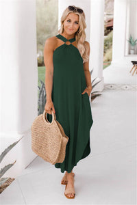Claire™ | Neckholder-Kleid – Grün