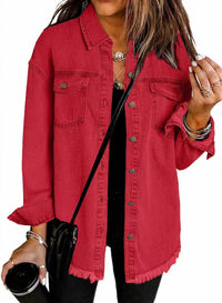 Helene™ | Zeitlose Jeansjacke für jeden Tag – Rot