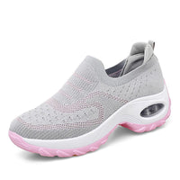 Damen Atmungsaktive Slip-On Laufschuhe mit Luftpolstertechnologie – Grau
