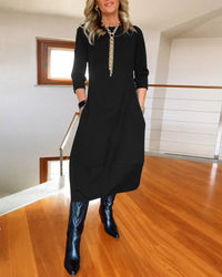 Romina | A-Linien-Kleid – Schwarz