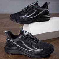 Damen Atmungsaktive Komfortlaufschuhe mit flexibler Dämpfungstechnologie – Schwarz