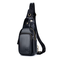 Noah | Leder-Brusttasche – Schwarz