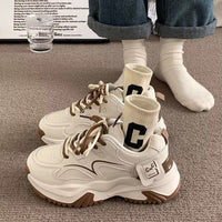 Damen Sportliche Chunky Sneakers mit komfortabler Fütterung und modischem Detail – Khaki