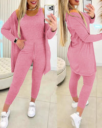 Heidi-Mode | Stilvolles Komfort-Ensemble – Helles Rosa