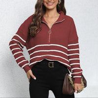 MOCK NECK LANGARM ZIP-UP PULLOVER | MODERNER STIL, KOMFORTABEL, VIELSEITIG – Burgunderrot