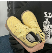 Damen Sportliche Sneaker mit atmungsaktiver Netzstruktur und rutschfester Sohle – Gelb