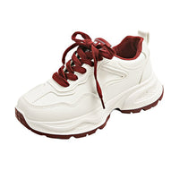 Damen Sportliche Chunky Sneakers mit komfortabler Dämpfungstechnologie – Rot
