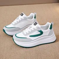 Damen Sportliche Sneakers mit modischer Profilsohle und atmungsaktivem Obermaterial – Grün