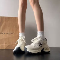 Damen Modische Chunky Sneakers mit innovativer Dämpfungstechnologie – Beige