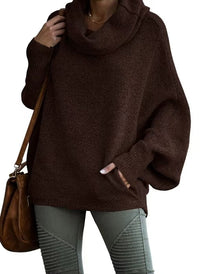 Damen PULLOVER MIT HOHEM KRAGEN | MODISCHER KOMFORT GARANTIERT – Dunkelbraun