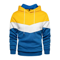 Kai | Colorblock Kapuzenpullover – Gelb - Weiß - Blau