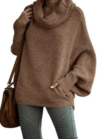 Damen PULLOVER MIT HOHEM KRAGEN | MODISCHER KOMFORT GARANTIERT – Camel