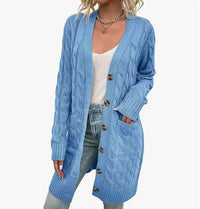 DamenMODE CARDIGAN PULLOVER | MODERNER STIL, KOMFORTABEL, VIELSEITIG – Himmelblau