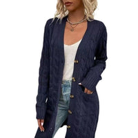 DamenMODE CARDIGAN PULLOVER | MODERNER STIL, KOMFORTABEL, VIELSEITIG – Dunkelblau