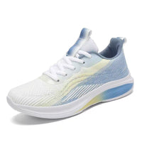 Damen Sportliche Leichtgewicht Sneakers mit atmungsaktiver Stricktechnologie – Himmelblau