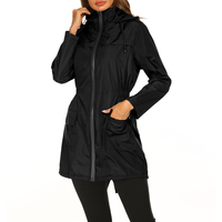 Regenjacke Damen Lang Mit Kapuze | Wetterfest & Kombinierbar – Schwarz