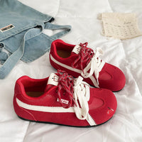 Damen Sportliche Sneakers aus atmungsaktivem Material mit rutschfester Sohle – Rot