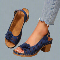 Benigna | Komfort-Sandalen mit Schnalle – Blau
