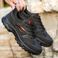Herren Outdoor-Sneaker mit rutschfester Sohle und atmungsaktivem Obermaterial – Schwarz