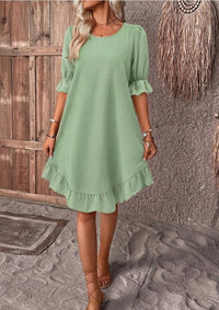 Seraphina™ - Midi Sommerkleid – Hellgrün