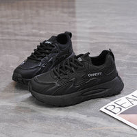 Damen Sportliche Sneaker mit modernem Design und atmungsaktiver Mesh-Oberfläche – Schwarz