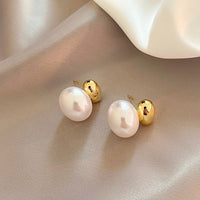 Vintage Perlen Ohrringe Damen Schmuck – Gold