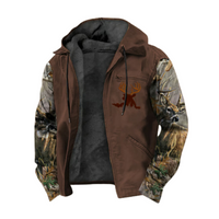 Herren Vintage Fleece Jacke - Warme Outdoor Kollektion – Braun