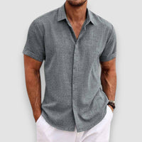 River |  Short Sleeved Shirt – Grau