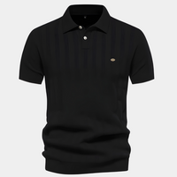 Slim-Fit Casual Herren Poloshirt – Schwarz