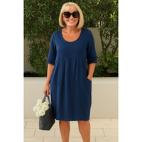 Vivian | Sommerliches Komfortkleid – Marine