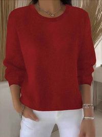Blythe | Lässiger Strickpullover – Rot