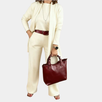 Elvy™ - Elegantes und Vielseitiges Dreiteiliges Damenset – Beige
