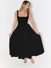 Grace | Elegantes Sommerkleid – Schwarz